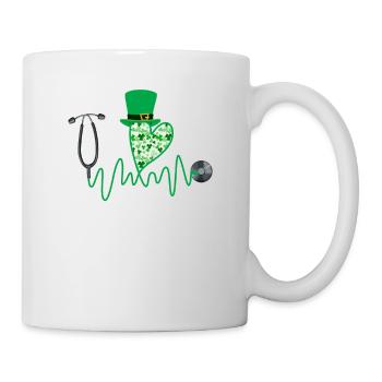 Nurse St Patrick's Day Stethoscope - Mug - white - Right