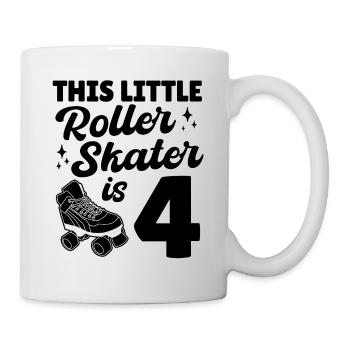 This Little Roller Skater Is 4 Years Old Roller Sk - Mug - white - Right