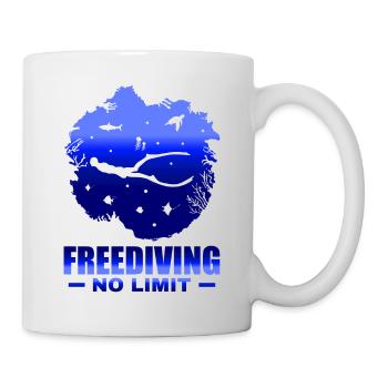 Diving, Apnea Diving, Apnea No Limit Freediving - Mug - white - Right