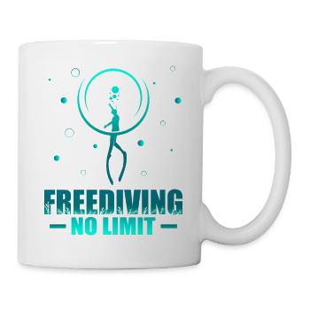 Diving, Apnea Diving, Apnea No Limit Freediving - Mug - white - Right