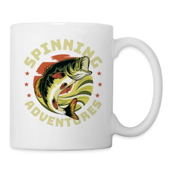 Pêche, pêcheur, pêcheur et pêche au brochet - Mug blanc - blanc - Droite