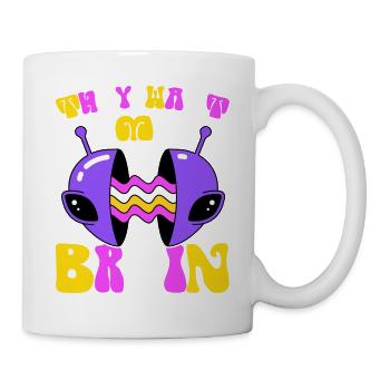 Alien, UFO, UAP, Space, Weltraum Flugobjekt - Tasse - Weiß - Rechts