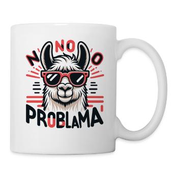 No Problama: Lama mit Style - Tasse - Weiß - Rechts