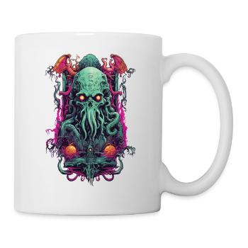 Gothic Cthulhu Dämon Halloween Monster Design - Tasse - Weiß - Rechts