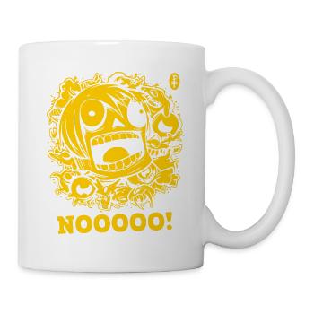 Comic Cartoon Evil Horror Screaming Face - Mug - white - Right