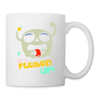 Funk It Up The Disco Funk, Cartoon Funky Music - Mug - white - Right