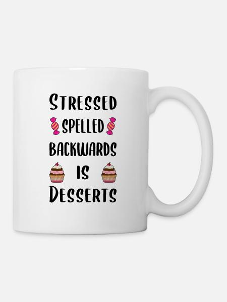 Accentué à l’envers, c’est des desserts - Mug blanc - blanc