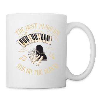 The Best Players Are On The Bench Piano Quote - Mug - white - Right