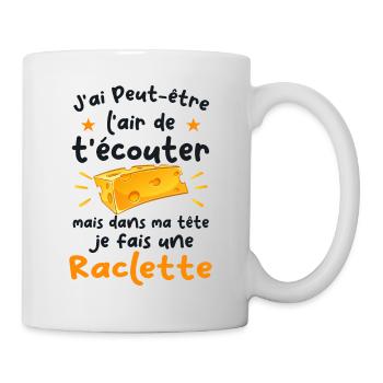 Dans Ma Tete Raclette Humour Raclette - Mug blanc - blanc - Droite