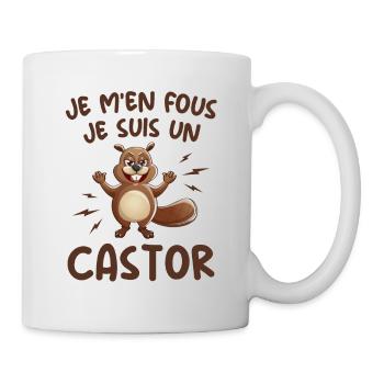 Je M'en Fous Je Suis Un Castor - Castor Doux - Mug blanc - blanc - Droite