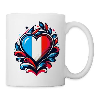 Heart French Flag - Mug - white - Right