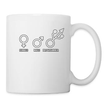 Entwickler Admin Coder Programmierer Informatiker - Tasse - Weiß - Rechts