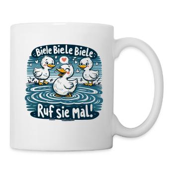 Biele Biele Biele "Ruf sie mal" - Tasse - Weiß - Rechts