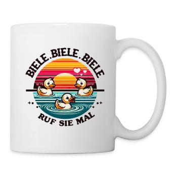 Biele Biele Biele Ruf sie mal - vintage retro - Tasse - Weiß - Rechts