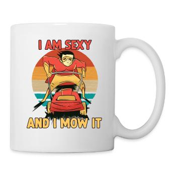 Gärtner Geschenk Rasenmäher Gärtner Spruch - Tasse - Weiß - Rechts
