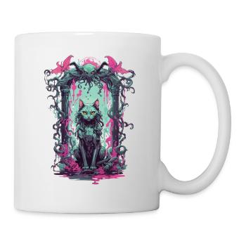 Conception de monstre magique chat occulte gothique - Mug blanc - blanc - Droite