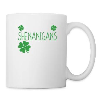 Que les manigances commencent à la Saint-Patrick - Mug blanc - blanc - Droite