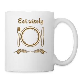 TELLER BESTECK Eat wisely - Tasse - Weiß - Rechts
