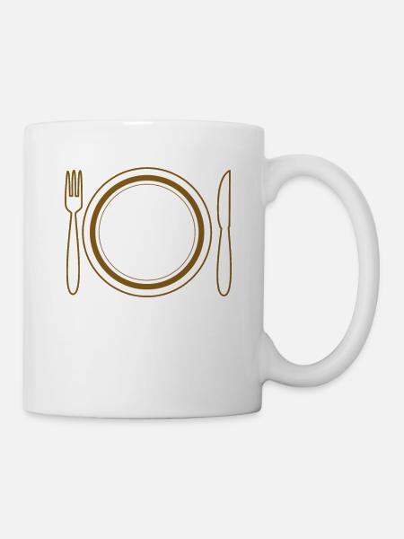 POSATE A PIATTO - Tazza - bianco