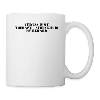 Fitness - Le fitness est ma thérapie, la force est ma - Mug blanc - blanc - Droite