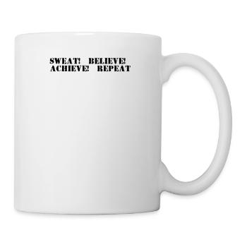 Fitness - Sweat, believe, achieve, repeat - Tasse - Weiß - Rechts