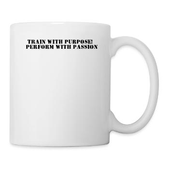 Fitness - Train with purpose, perform with - Mug - white - Right