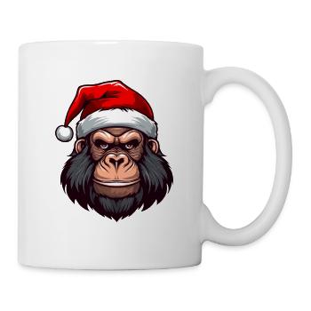Gorilla Head Christmas Xmas - Mug - white - Right