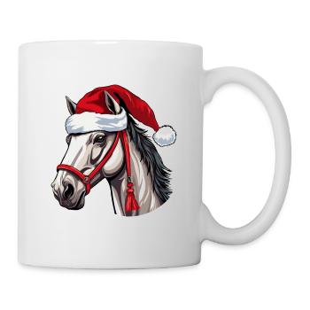 Noël tête de cheval Noël - Mug blanc - blanc - Droite