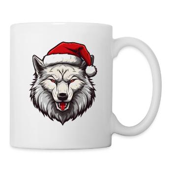 Noël tête de loup Noël - Mug blanc - blanc - Droite