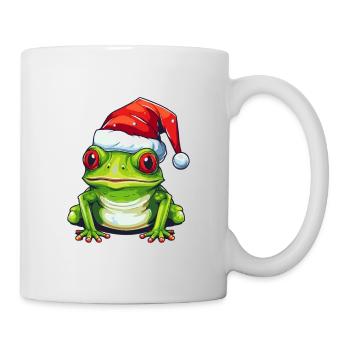 Tête de grenouille Noël crapaud Noël - Mug blanc - blanc - Droite