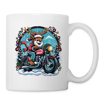 Simson S51 Enduro - Weihnachts - für Ihn lustiges - Tasse - Weiß - Rechts