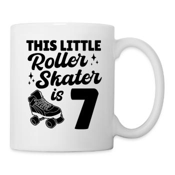 Ce petit patineur à roulettes a 7 ans Roller Sk - Mug blanc - blanc - Droite