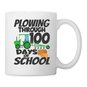 100. Tag Des Schul Traktorkostüms 100 Schultage - Tasse - Weiß - Rechts