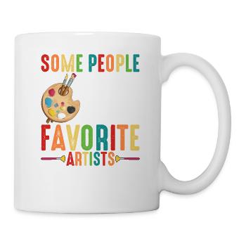Rencontrer leurs artistes préférés, j’enseigne le mien 6 - Mug blanc - blanc - Droite