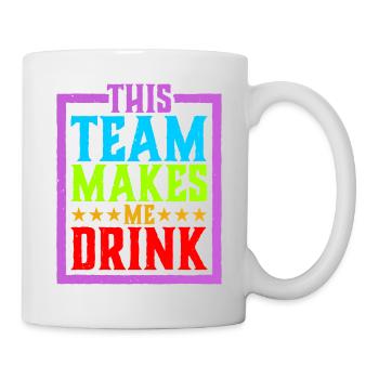 Cette équipe me fait boire 4 - Mug blanc - blanc - Droite