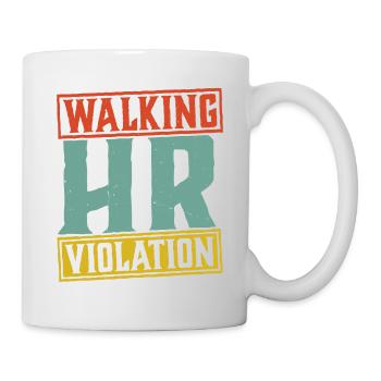 Violation de l’heure de marche 5 - Mug blanc - blanc - Droite