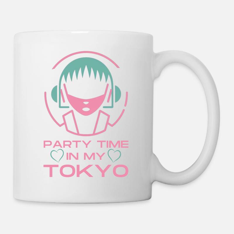 C’est l’heure de la fête dans mon Tokyo - Mug blanc - blanc