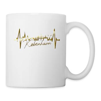 Copenhague Skyline Heartbeat Danemark Amour Hygge - Mug blanc - blanc - Droite
