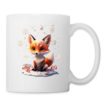 Mignon renard mignon en cadeau d’hiver - Mug blanc - blanc - Droite