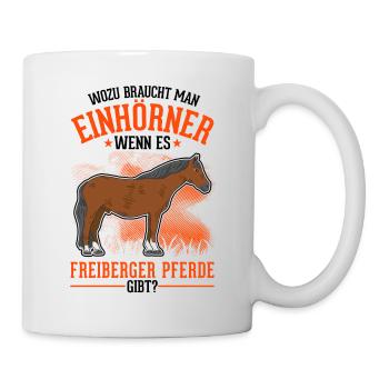 Freiberger Pferd Einhorn - Tasse - Weiß - Rechts