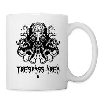 Betretungs Gebiet: Bio Oktopus Krake - Tasse - Weiß - Rechts