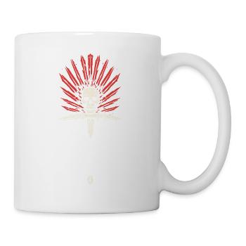 Tribe of feathers and skulls, the indigenous man - Mug - white - Right