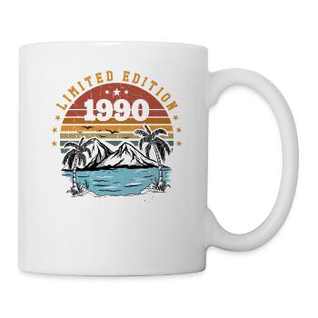 1990 Vintage Retro Geburtstagsgeschenk Jahrgang 1990 - Tasse - Weiß - Rechts