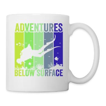 Scuba Diving, Scuba Diving, Holiday Sea Diver - Mug - white - Right