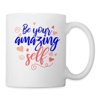 Soyez vous-même ! Confiance en soi, pensée positive, motivation - Mug blanc - blanc - Droite