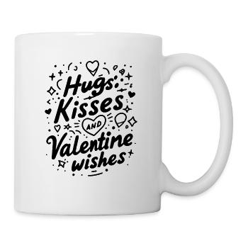 Hugs Kisses Valentine Wishes - Mug - white - Right