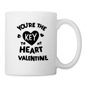 Tu es la clé de mon cœur Valentine - Mug blanc - blanc - Droite