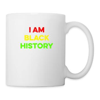 I Am Black History 3 Rastafarian Colors - African - Mug - white - Right