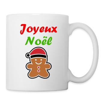 Joyeux noel pain d'épice - Mug blanc - blanc - Droite