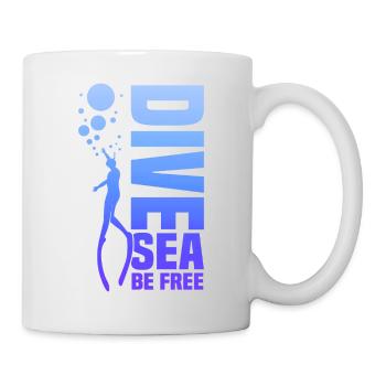 Diving, Apnea Diving, Apnea No Limit Freediving - Mug - white - Right